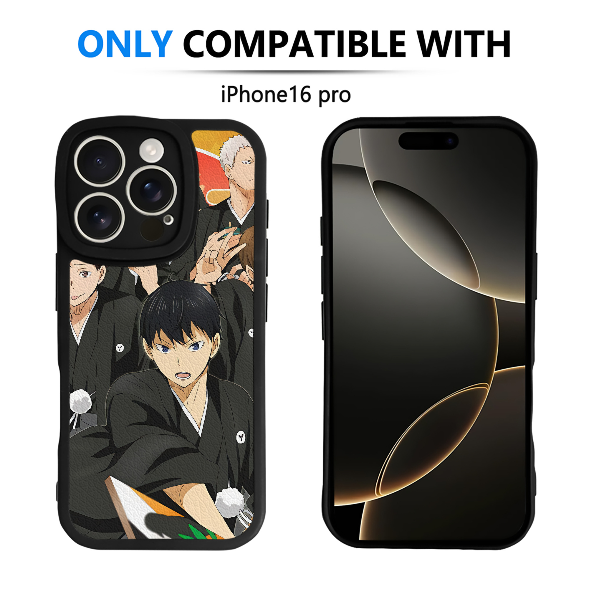 （画像用） ハイキュー!! Haikyu!! 【iPhone 16シリーズ対応】シリコンスマホケース（レザー調） 材質：シリコン